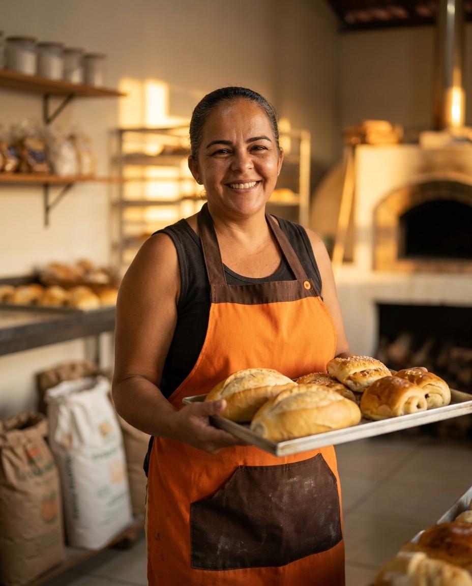 Leidy, fundadora da Padaria LD